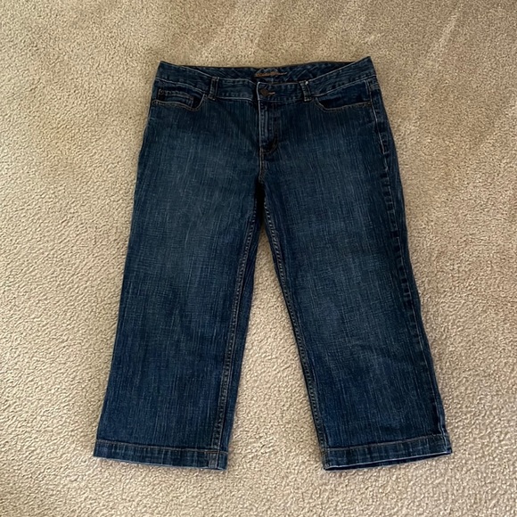 Eddie Bauer Denim - Eddie Bauer Dark Blue Cropped Jeans